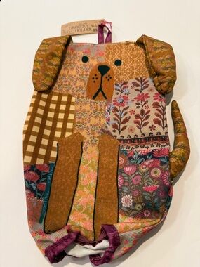 Natural Life Patchwork Dog Grocery Bag Holder - Multicolor Floral & Mustard